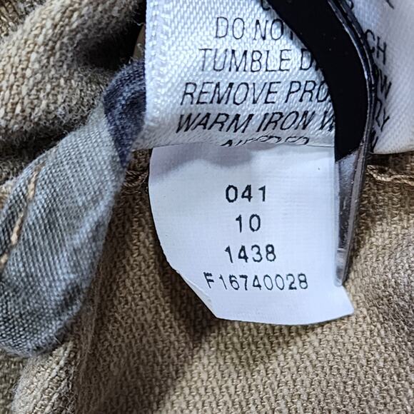 Vintage Mossimo Jacket Mens L Tan Canvas M65 Military Button Zip Distressed - Picture 9 of 12